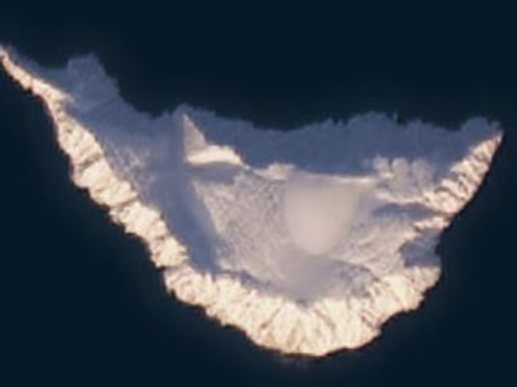An aerial view of Jeannette Island.
