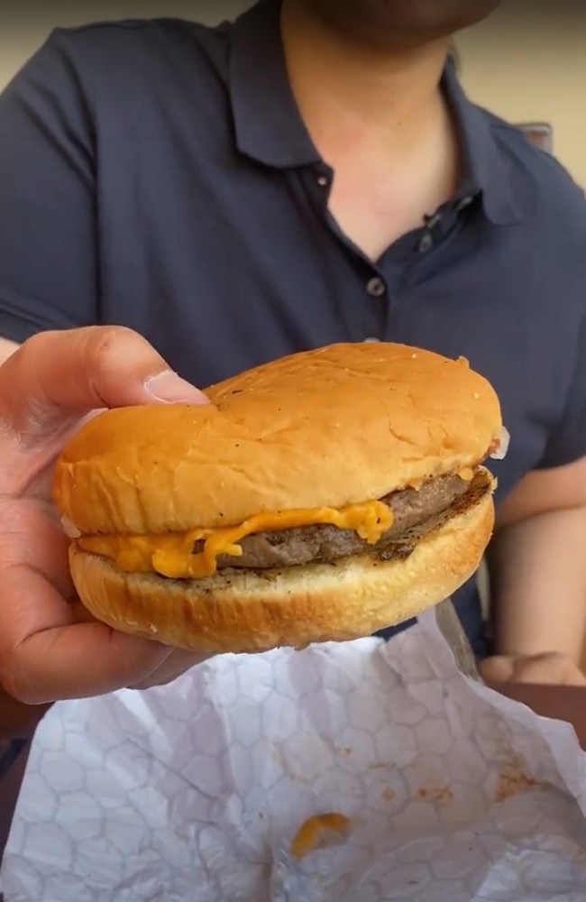 Mr Charlie’s “not a cheeseburger”. Picture: news.com.au