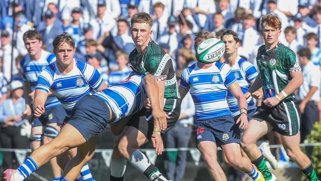 GPS First XV rugby between Nudgee College and BBC. Photos by Stephen Archer