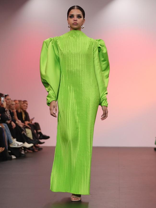 A model walks the runway during the ASIYAM show during. (Photo by Brendon Thorne/Getty Images for AAFW)