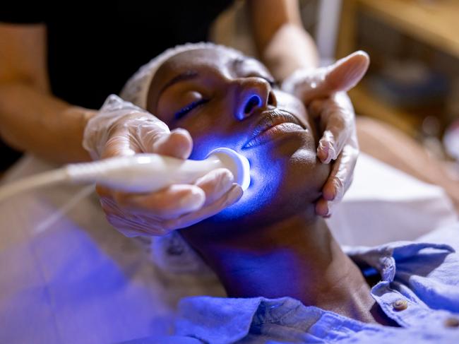 Blue LED light is used in treatment of acne. Picture: iStock