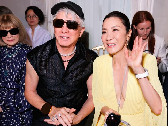 Anna Wintour, Baz Luhrmann and Michelle Yeoh in the front row at Balenciaga couture.