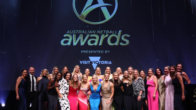 The World Cup winning Diamonds attending the awards out of obligation. (Photo by Graham Denholm/Getty Images)