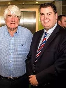 Former Playford Council chief executive officer Mal Hemmerling with Playford mayor Glenn Docherty. Picture: Facebook