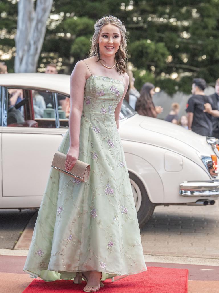 Milly Navin. Toowoomba State High School formal at Picnic Point. Friday, September 9, 2022. Picture: Nev Madsen.