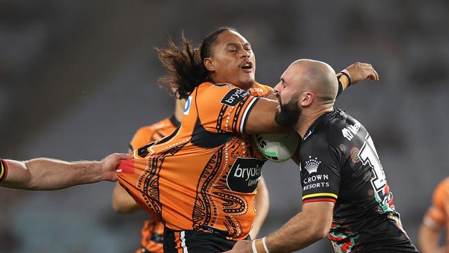 Luciano Leilua is leaving the Tigers. Photo by Cameron Spencer/Getty Images