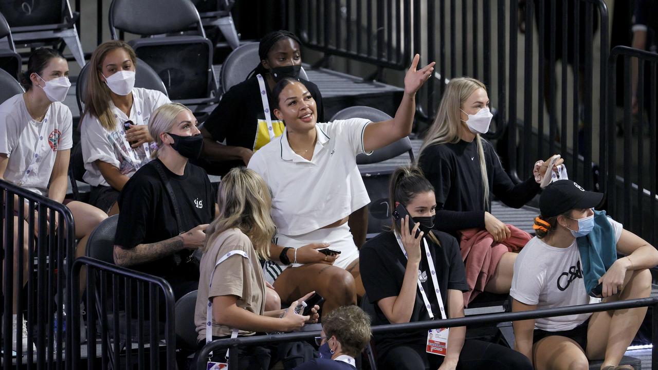 Liz Cambage attends an exhibition game between Nigeria and the United States ahead of the Tokyo Olympic Games in Las Vegas, Nevada. Picture: Ethan Miller/Getty Images