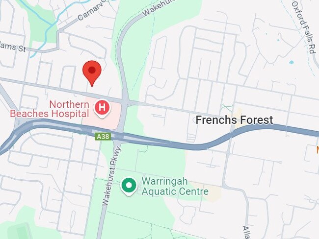 The location of the rejected $16m townhouse development in Gladys Ave, French Forest. Picture: Google Maps