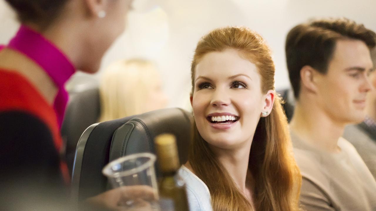 White wine is popular in economy, but people with more expensive tickets opt for red. Picture: Qantas