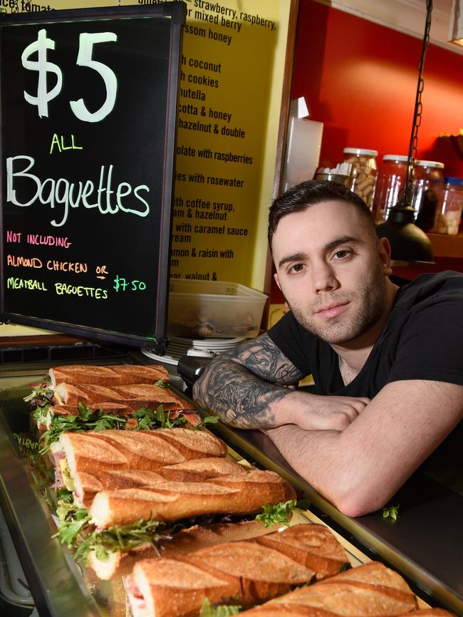 Chris Kakavelis, from Aix Cafe, with some baguettes in 2016. File picture: Tony Gough