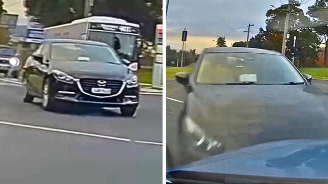 A driver's cash cam footage of a crash at a red light has sparked furious debate. Picture: Facebook.