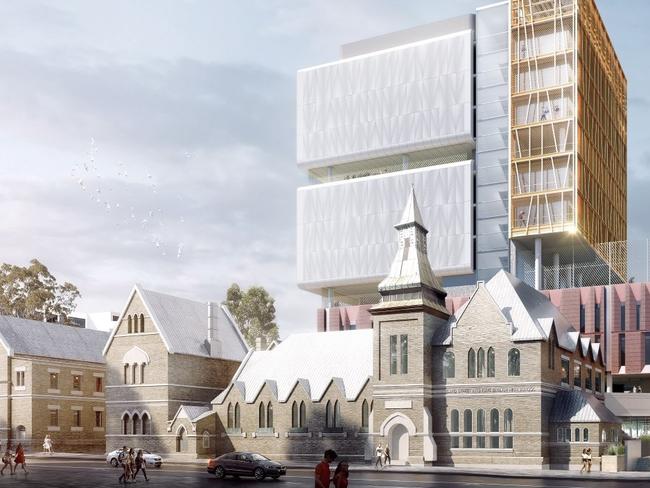 An artist's impression of the new Inner City High School in Surry Hills. Picture: Department of Education