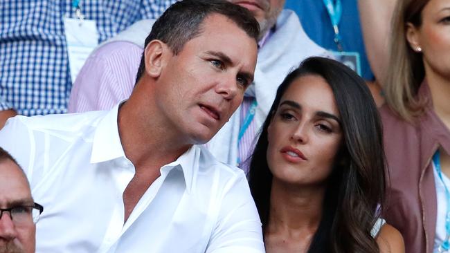 Wayne Carey and Jessica Paulke first stepped out together at the Australian Open in January.