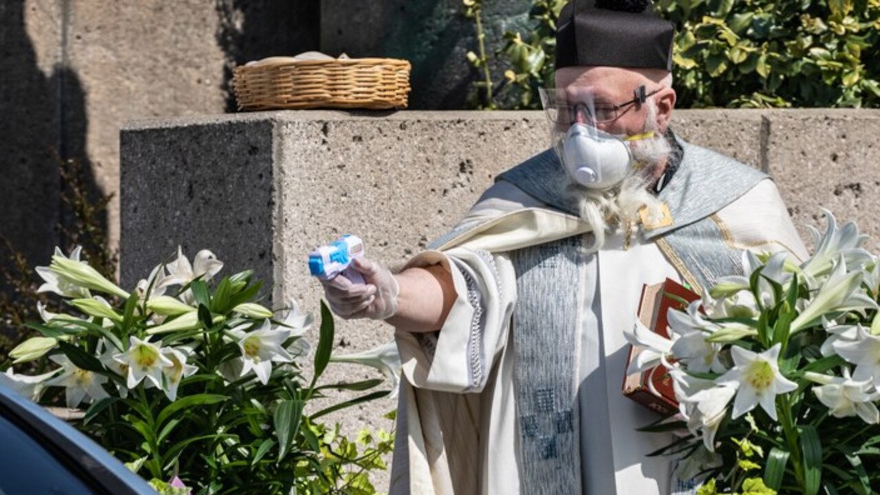 This priest has made international headlines for his humorous way of celebrating Easter.