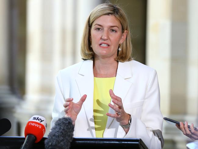 Health Minister Shannon Fentiman confirms her candidacy for Labor leader on Monday. Picture: David Clark