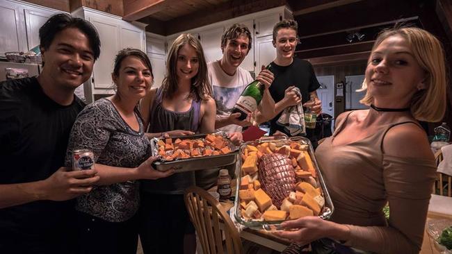 Cooking up a feast in our Airbnb in Oakhurst, California. Picture: Brian Nakayama.