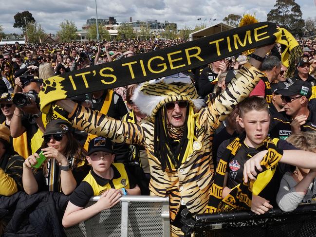 It comes as no surprise that the suburb of Richmond had the most Tigers members Picture: AAP Image/Michael Dodge