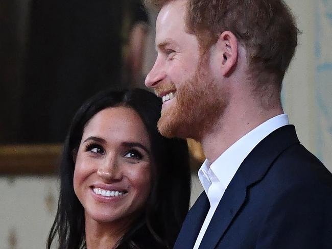 Meghan and Harry, pictured at Government House in Melbourne during their historic royal tour Down Under. Picture: AFP 