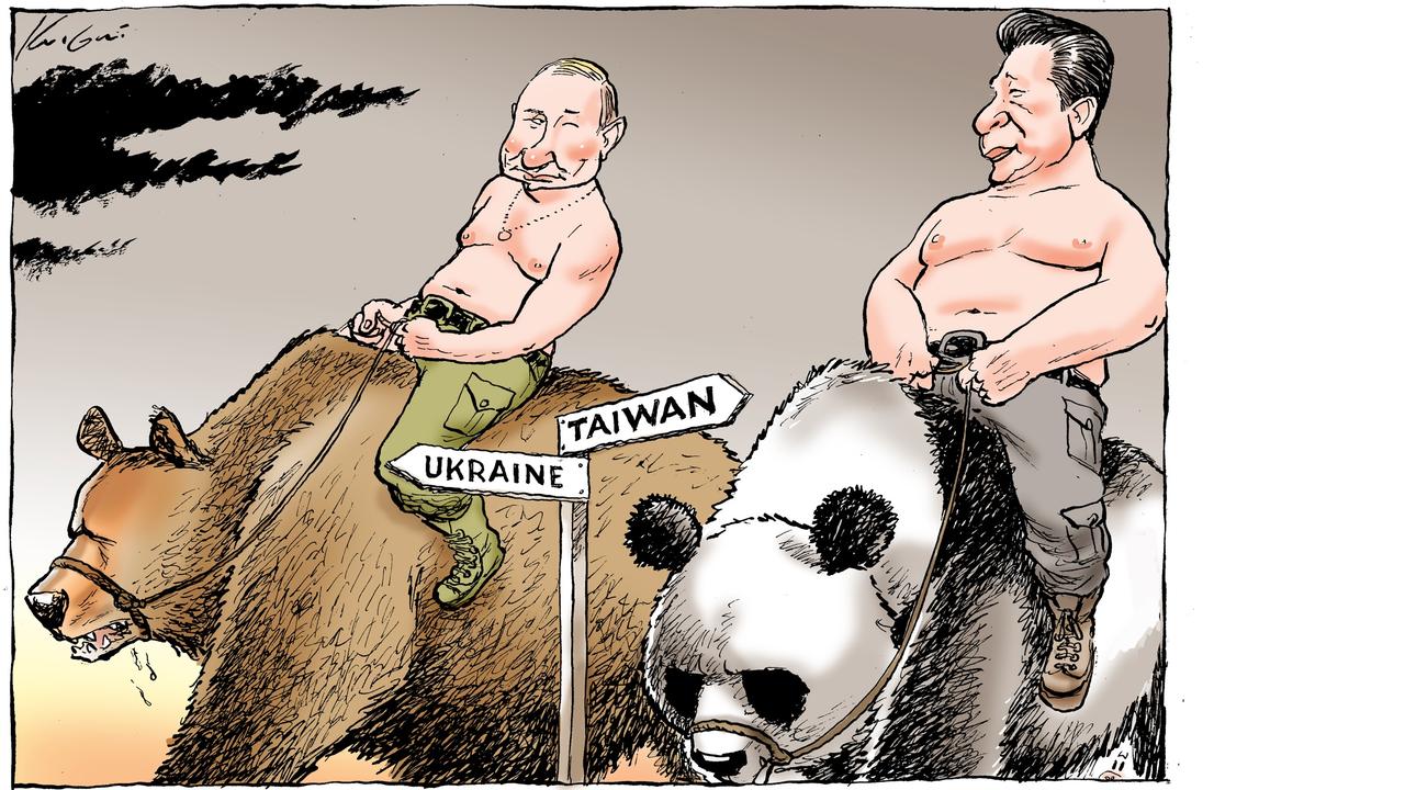 Mark Knight’s cartoon highlights the similar leadership styles and ambitions of Russian president Vladimir Putin and Chinese president Xi Jinping.