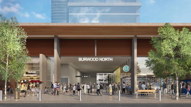 Artist Impressions of Sydney Metro WEST stations. Burwood Station