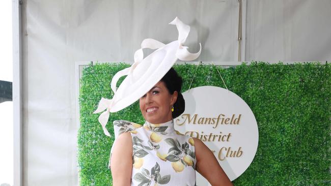 Emma Scodellaro attends the Mansfield Cup races. Picture: Brendan Beckett