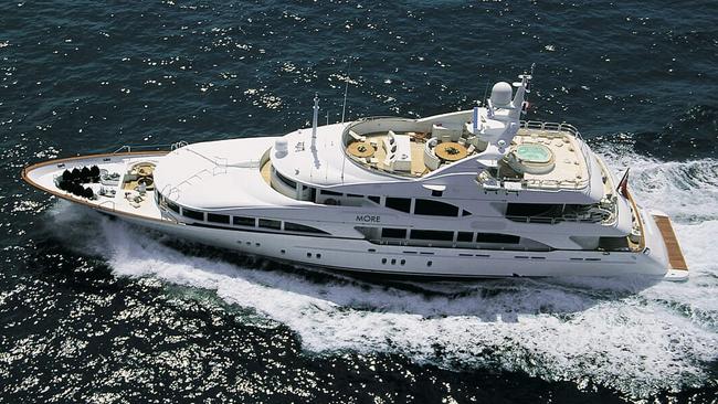 Luxury superyacht More is at the Gold Coast awaiting its new owner.