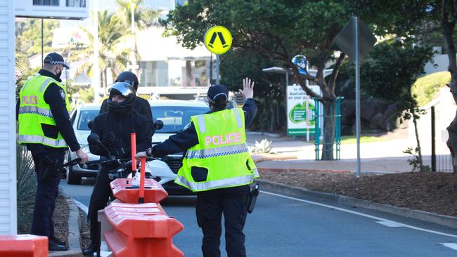 More police are flooding to the NSW border. Pic Mike Batterham