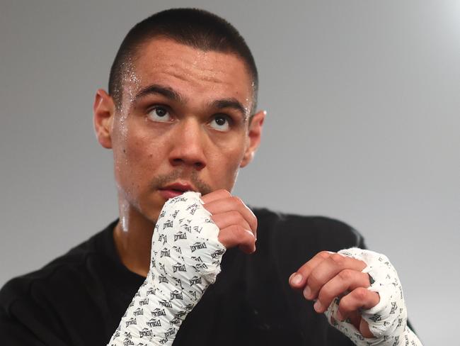 GOLD COAST, AUSTRALIA - JUNE 13: Tim Tszyu during a training session at Sanctum Forge Boxing Gym on June 13, 2023 in Gold Coast, Australia. (Photo by Chris Hyde/Getty Images)