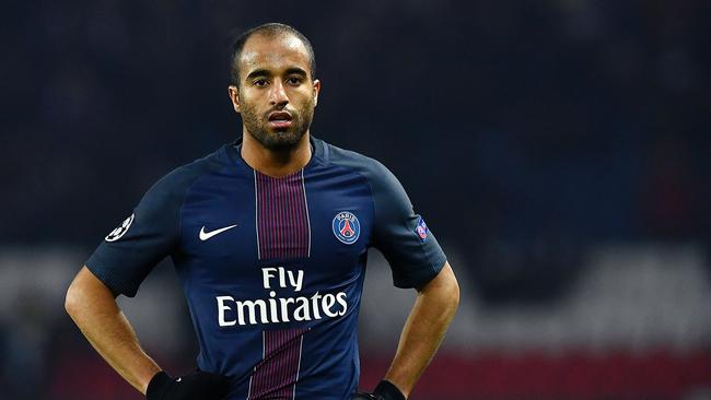 Paris Saint-Germain's Brazilian midfielder Lucas Moura