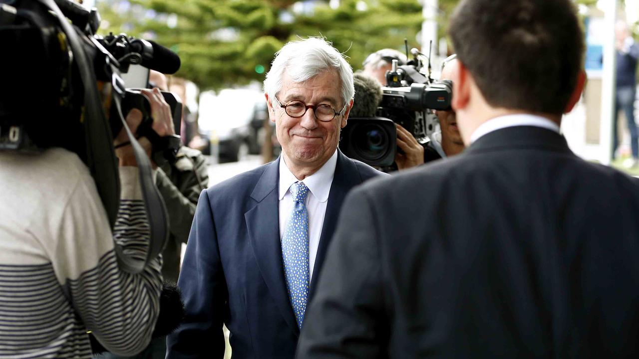 James Hird's lawyer Julian Burnside arrives at AFL House in 2013. Picture: Michael Klein.