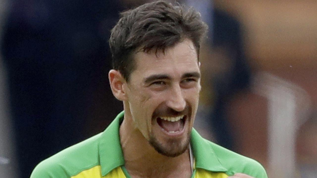 Mitch Starc claimed four wickets against England. Photo: Matt Dunham/AP Photo.