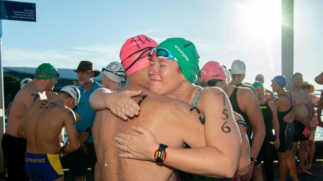 2024 Masters Swimming Australia National Championships open swim event in Darwin. Picture: Pema Tamang Pakhrin