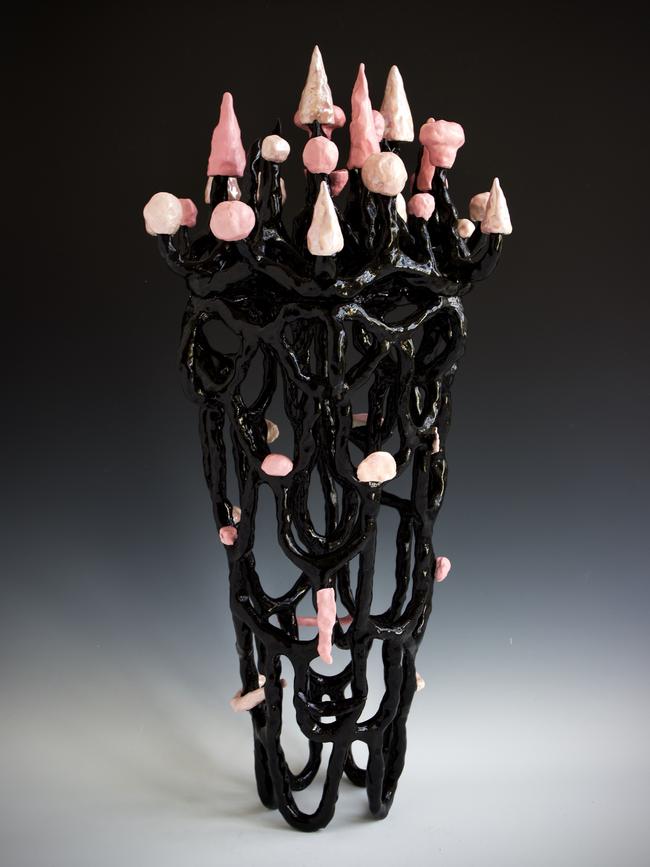 Lynda Draper, 'Night Portrait' 2020, glazed ceramic, 78 x 36 x 39cm; $7700. Image courtesy of the artist and Sullivan+Strumpf. 