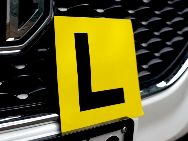 SYDNEY, AUSTRALIA - NewsWire Photos - MAY 26, 2023: General view editorial generic stock image of driver learner L-plates. Picture: NCA NewsWire / Nicholas Eagar