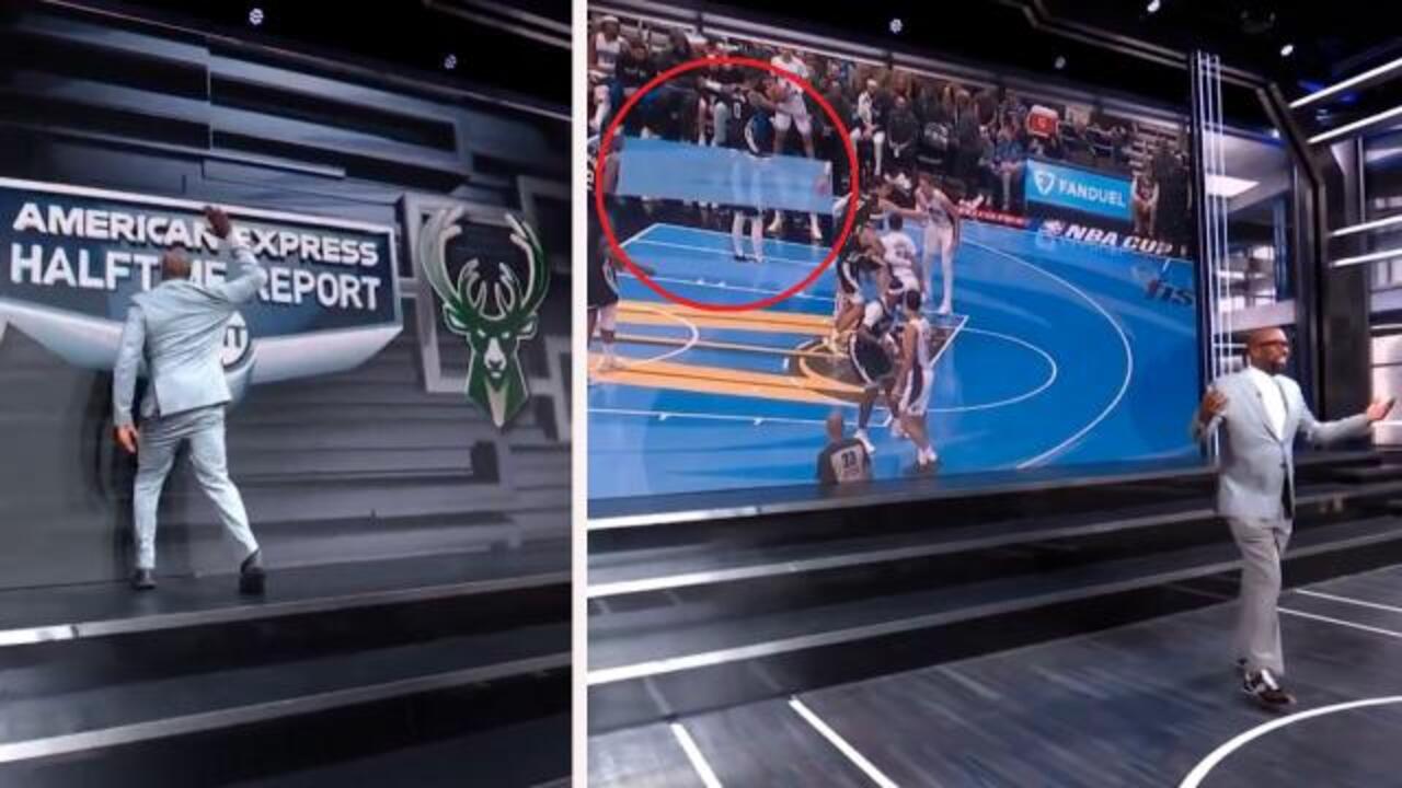 Shaq hilariously ruins giant screen