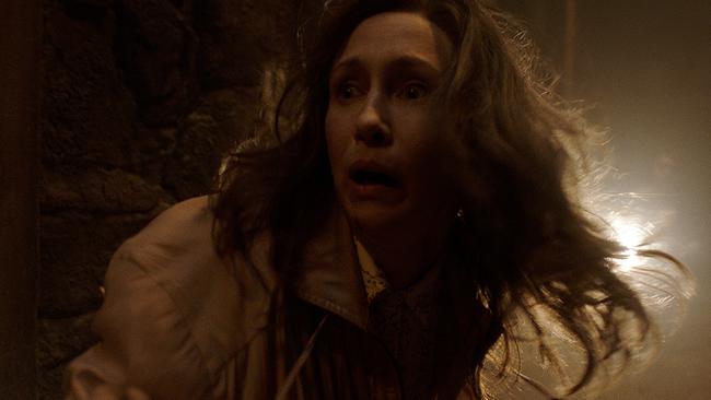 Vera Farmiga in a scene from The Conjuring: the Devil Made Me Do It.