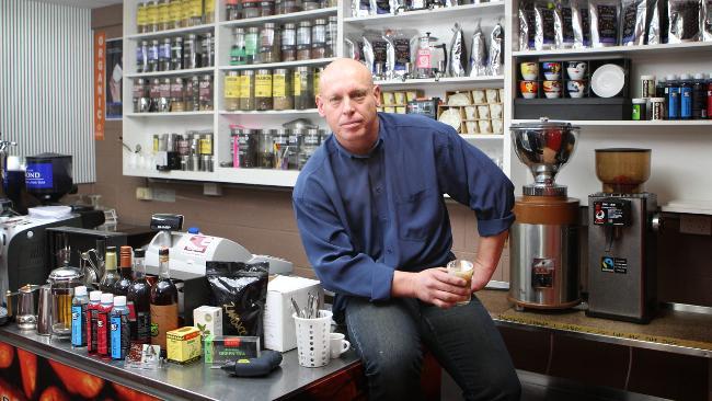 CANDID: Leo Hunt yesterday in his business Diamond Coffee Roasting and Fine Teas. Picture: MATT TURNER