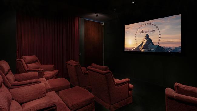 The cinema inside the penthouse.