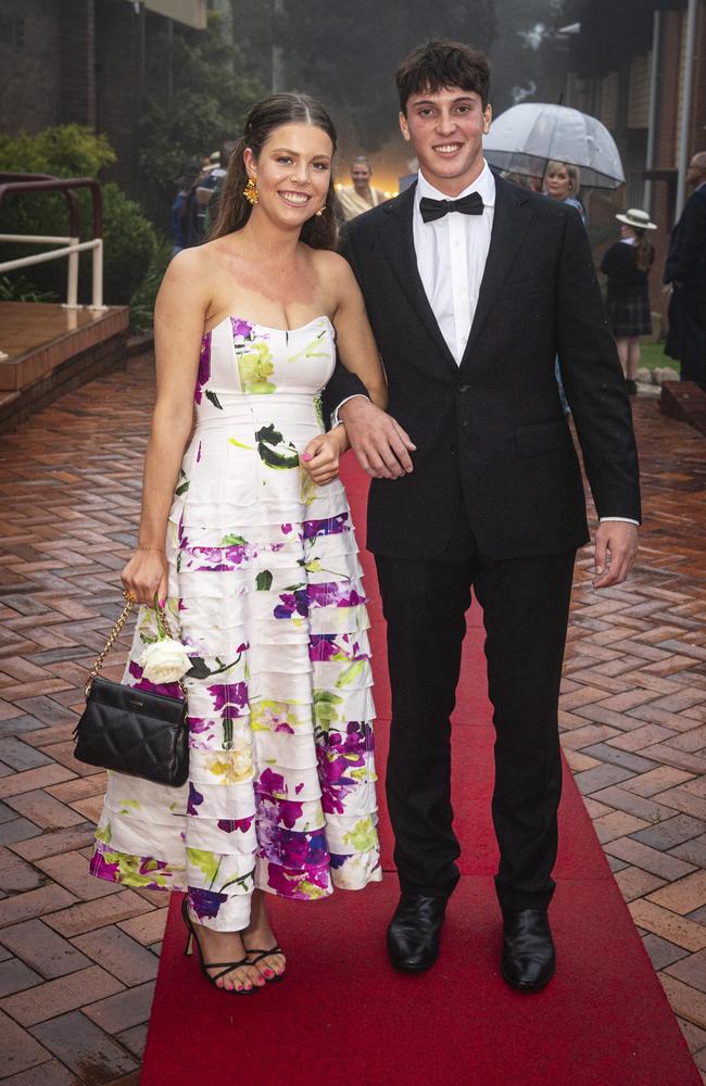Lottie Ostwald and partner Will Tatt at Fairholme College formal, Wednesday, March 27, 2024. Picture: Kevin Farmer