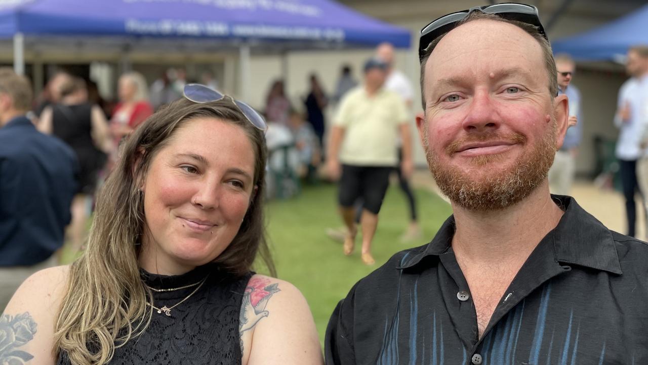 Shantelle Whalley and Phil Baldock at the Gympie races on Saturday November 25, 2023.