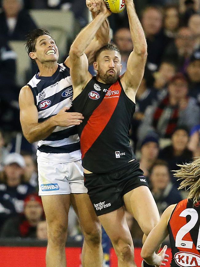 Essendon's Cale Hooker was best afield. Pic: Michael Klein