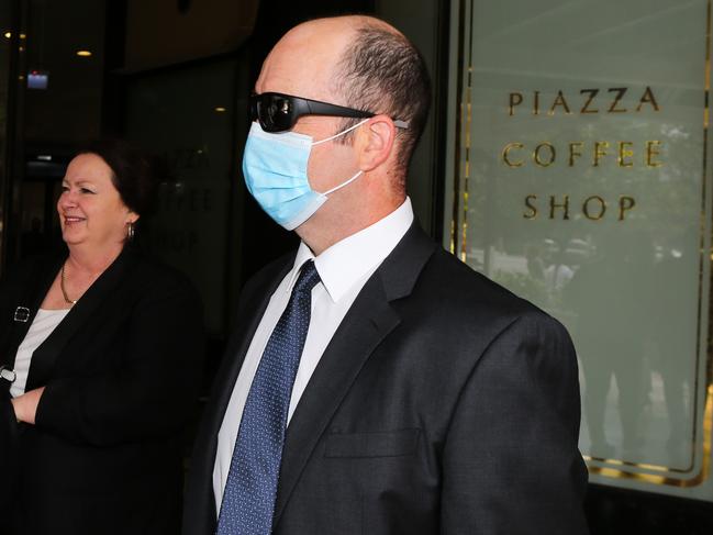 Paul Gruber leaving Downing Centre District Court in 2020. Picture: Gaye Gerard.