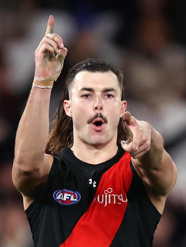 Sam Draper kicked a few for the Bombers, but fans will remember the crucial shot which careened into the post. Picture: Mark Stewart