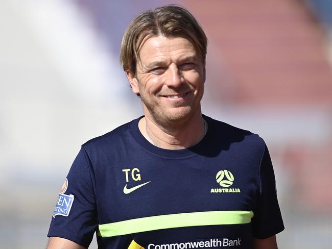 Matildas coach Tony Gustavsson wants tougher opponents for his team. Picture: Ian Hitchcock/Getty Images