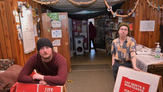 PRICED OUT: Matty Paws and Frankie Niamh have both experienced homelessness due to the sheer priceiness of Hobart's rental market. Picture: Kenji Sato