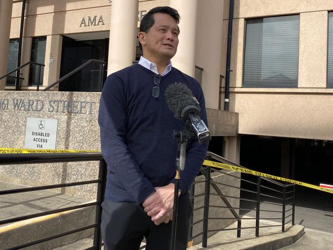 Dr Chris Moy outside AMA House. Picture: Gabriel Polychronis