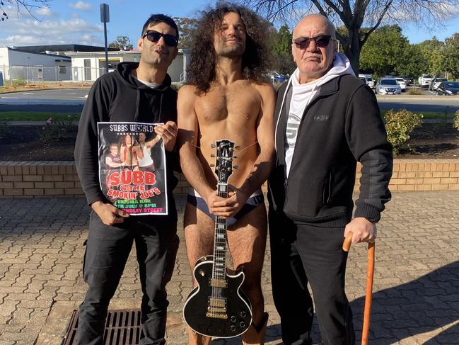 Rock on: Infamous undies guitarist celebrates court win