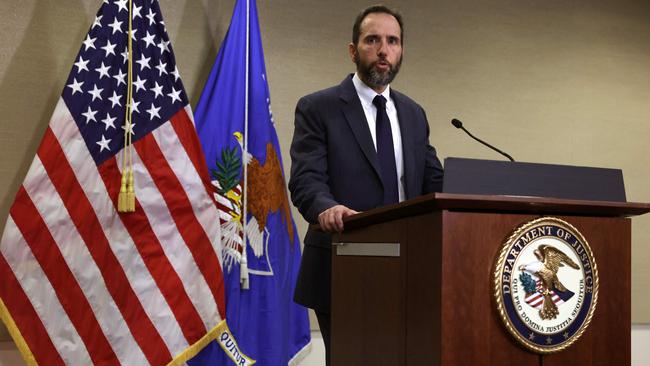 Special Counsel Jack Smith delivers remarks on a recently unsealed indictment against former President Donald Trump in Washington, DC. Picture: Getty Images via AFP.