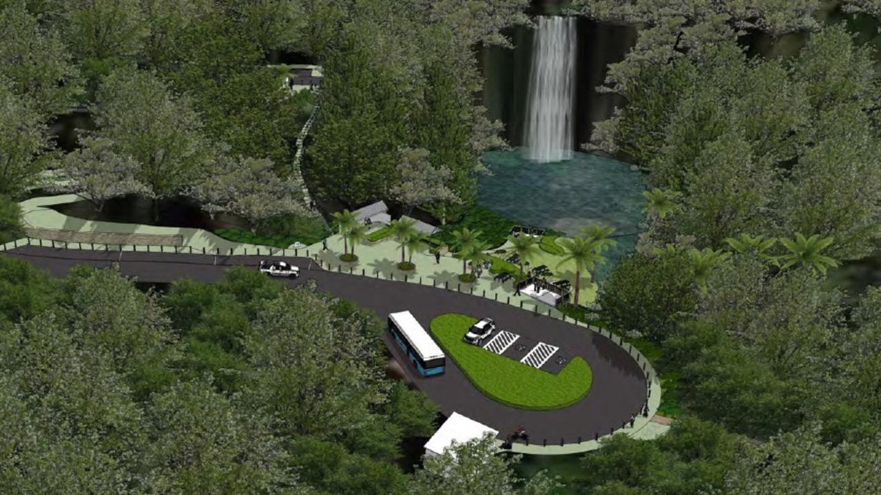 An artist impression of the bottom car park at Millaa Millaa Falls. Picture: Supplied