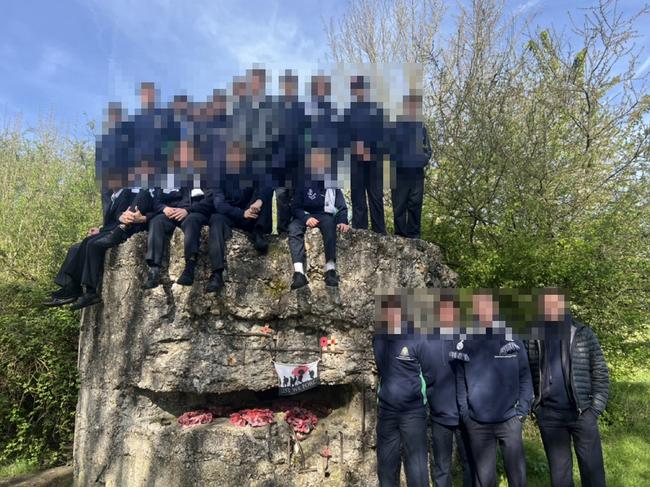 St Pat’s students on their trip. There is nothing to suggest the students included in this picture were those drinking in the pub. Pictures: Supplied